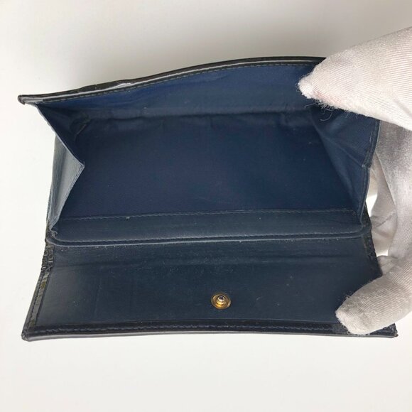 Christian Dior Monogram Wallet Blue Oblique Canvas Bifold Zip Rectangle - Picture 9 of 16